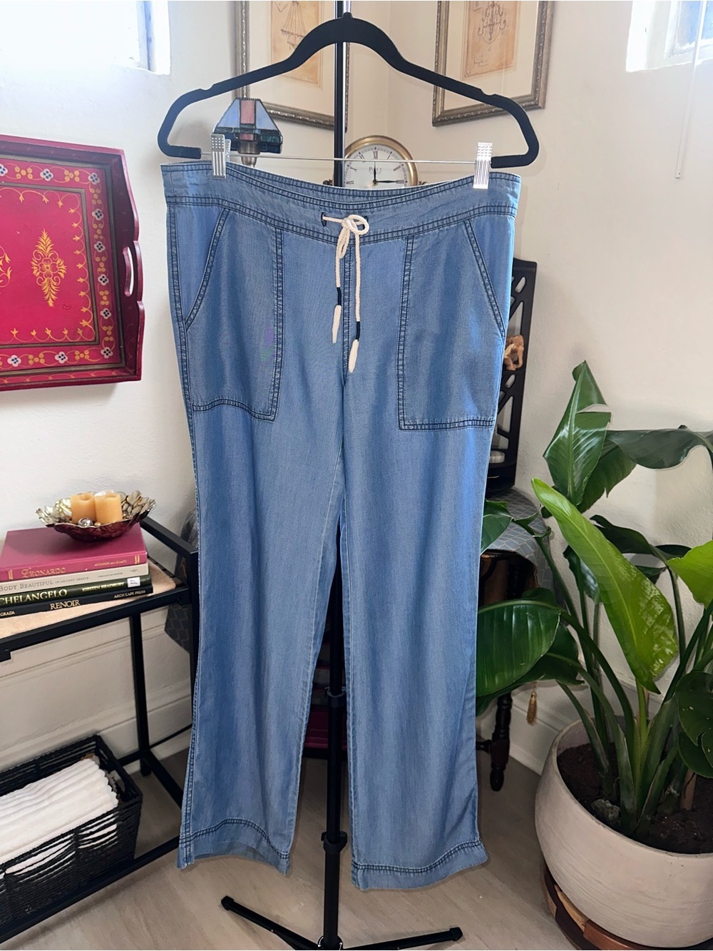 Light Blue Drawstring Women’s Jeans